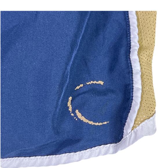 Blue and Tan Lined Elastic Waist Running Shorts Size Small - Picture 3 of 11